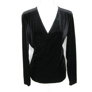 Sundance Velvet Wrap Top Size M